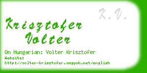 krisztofer volter business card